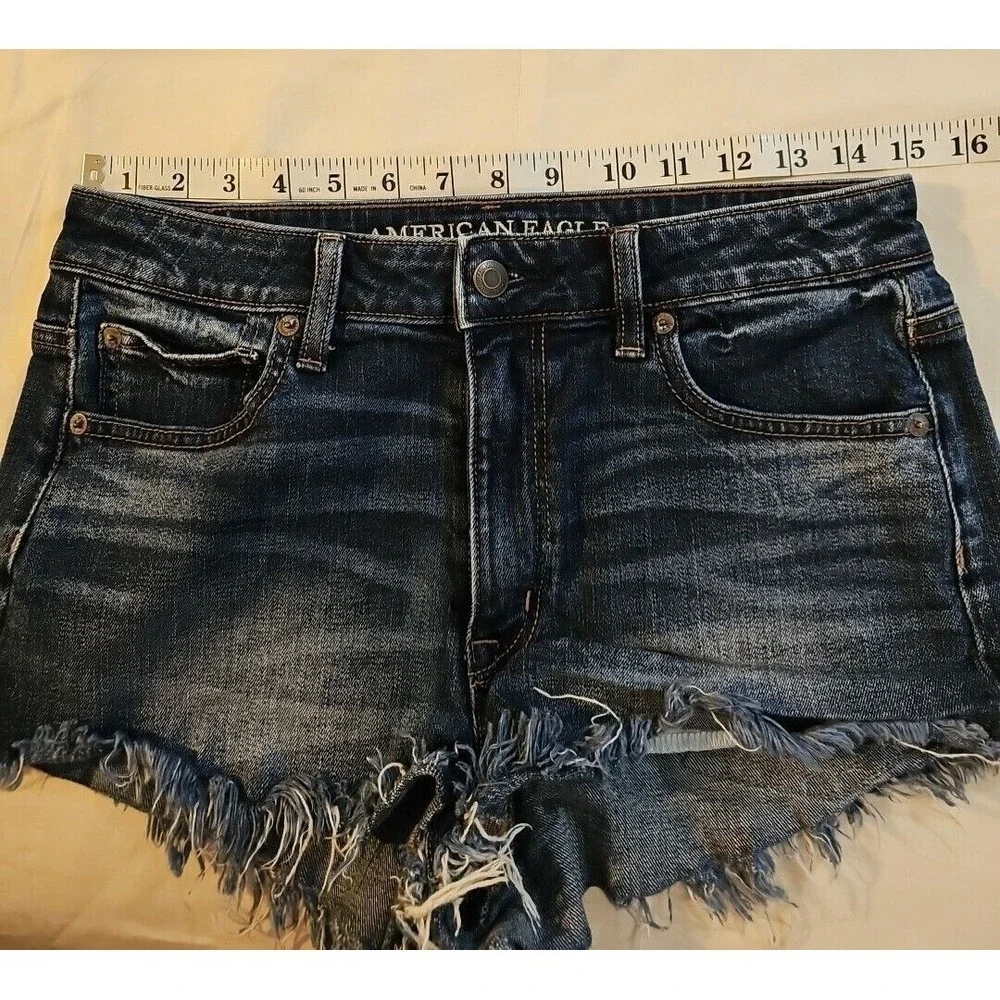 American Eagle‎ Vintage High Rise Festival Shorts Womens 6 Denim Cut Off Stretch